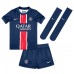 Camisa de time de futebol Paris Saint-Germain Bradley Barcola #29 Replicas 1º Equipamento Infantil 2024-25 Manga Curta (+ Calças curtas)